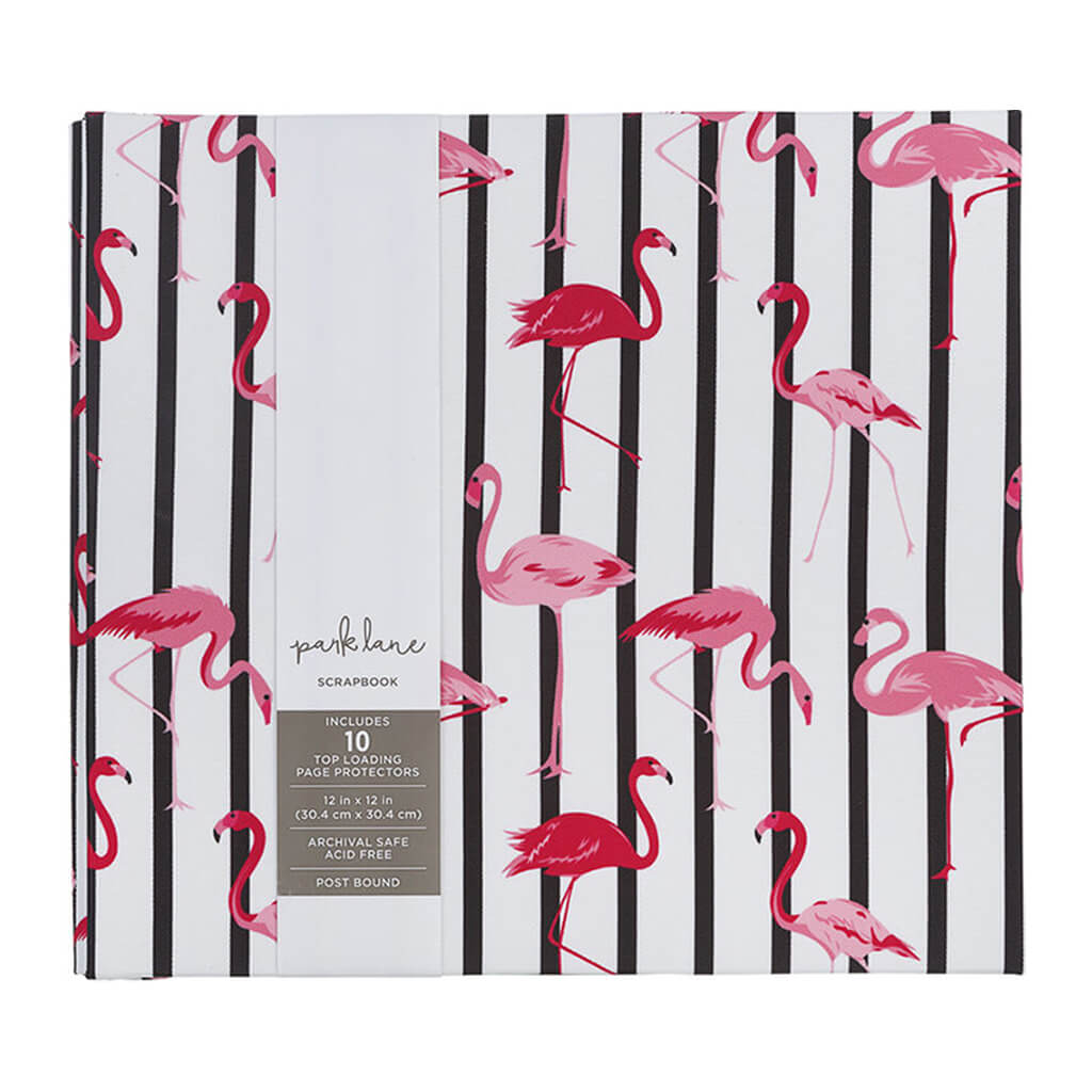 Park Lane Scrapbook Album Flamingos 12in x 12in