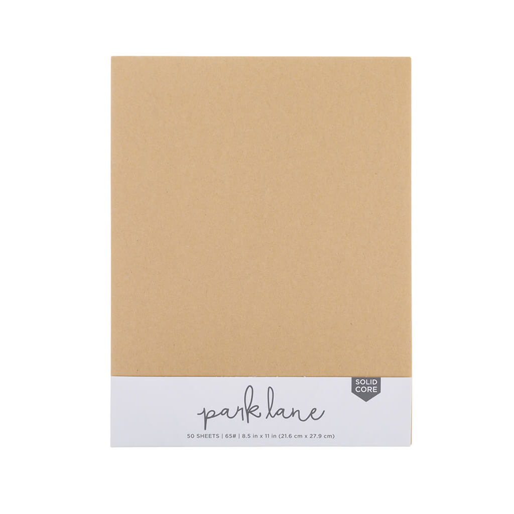 Solid Core Cardstock Papers Kraft 50PC, 8.5in x 11in