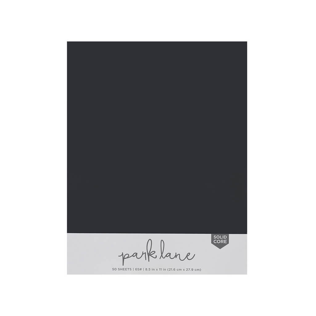 Solid Core Cardstock Papers Black 50pcs 8.5in x 11in