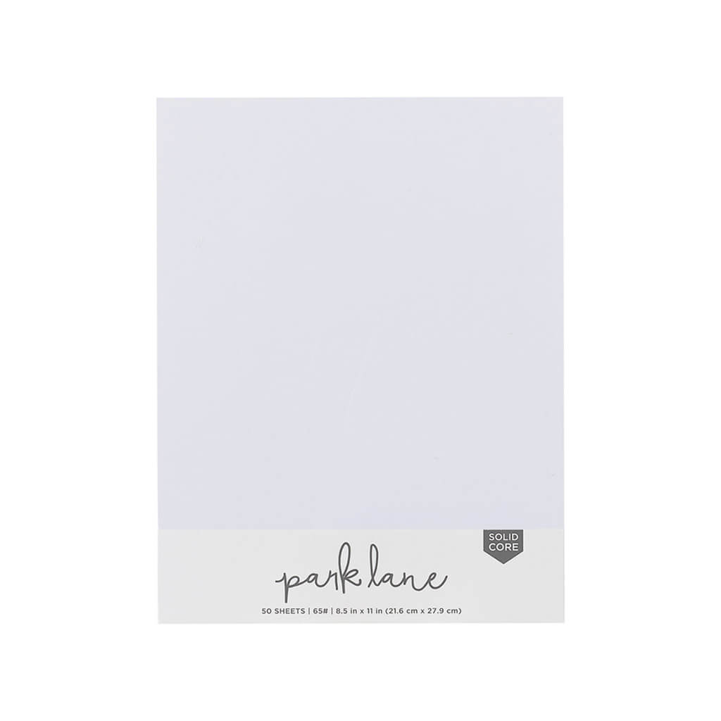 Solid Core Cardstock Papers white,50 pk 8.5in x 11in