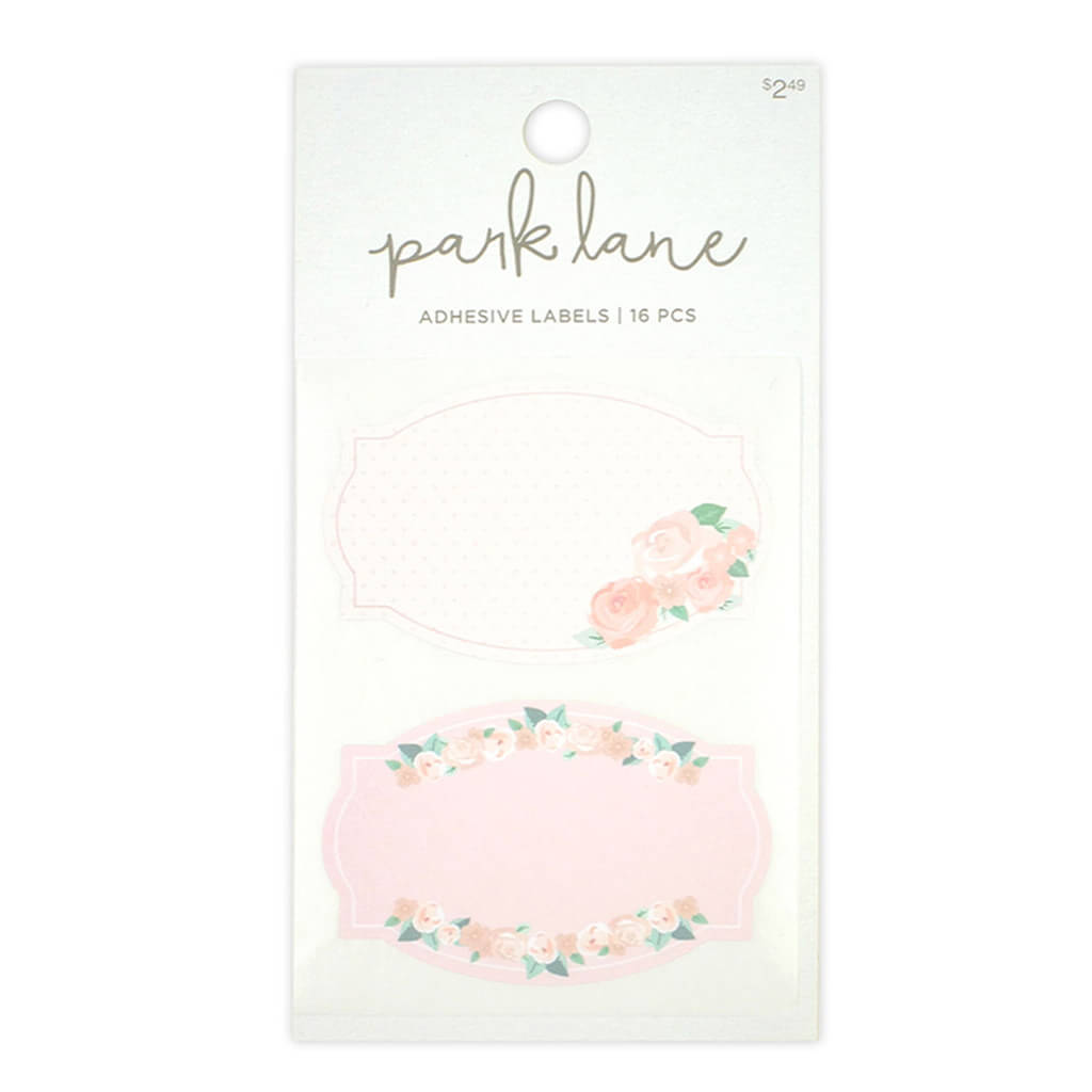 Pastel Floral Adhesive Lables, 16pc