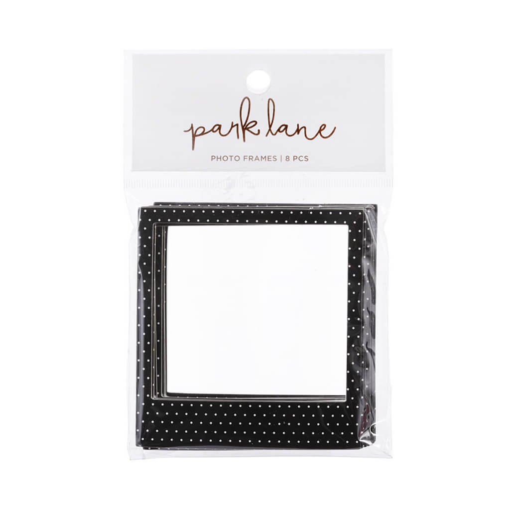 Cardstock Frames Black Polka Dot