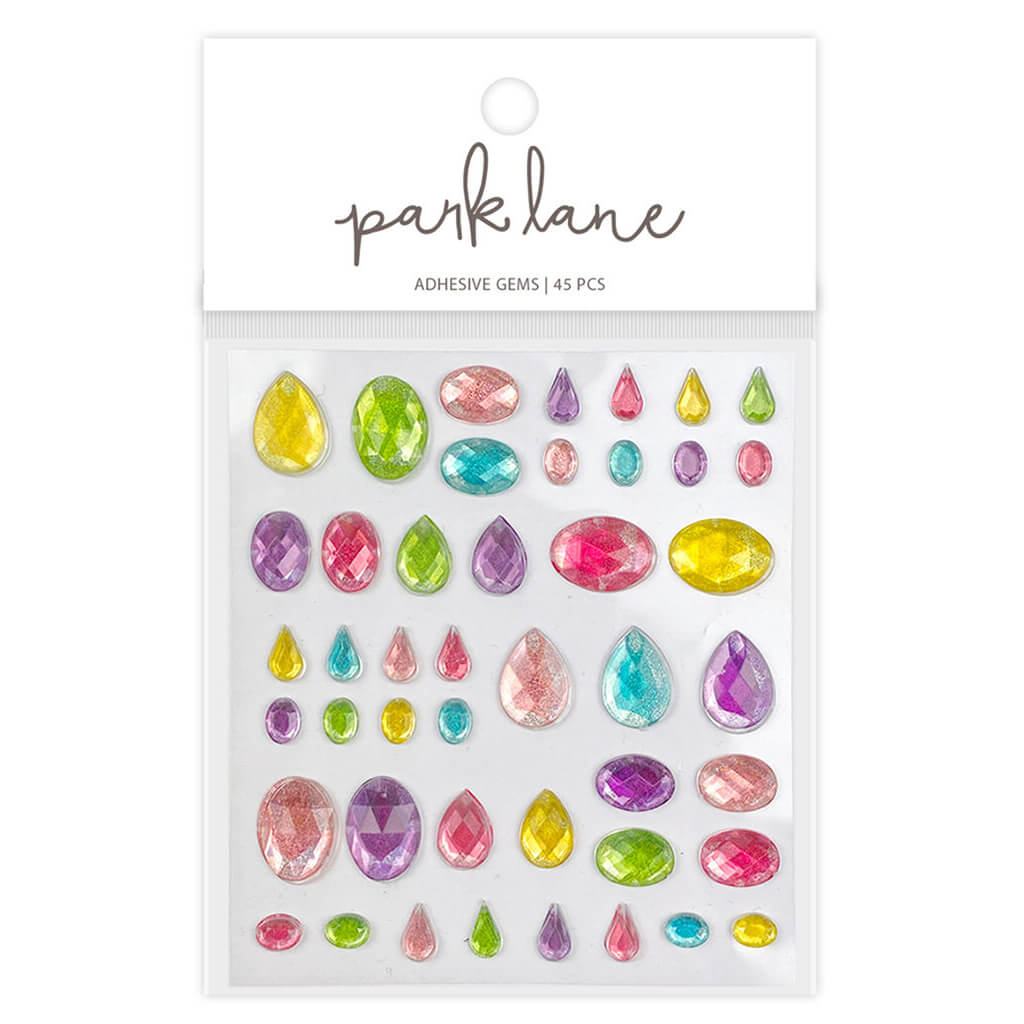 Chunky Teardrop Gems Brights 45pc