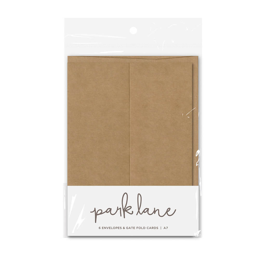 Park Lane A7 Kraft Cards and Envelopes 6ct