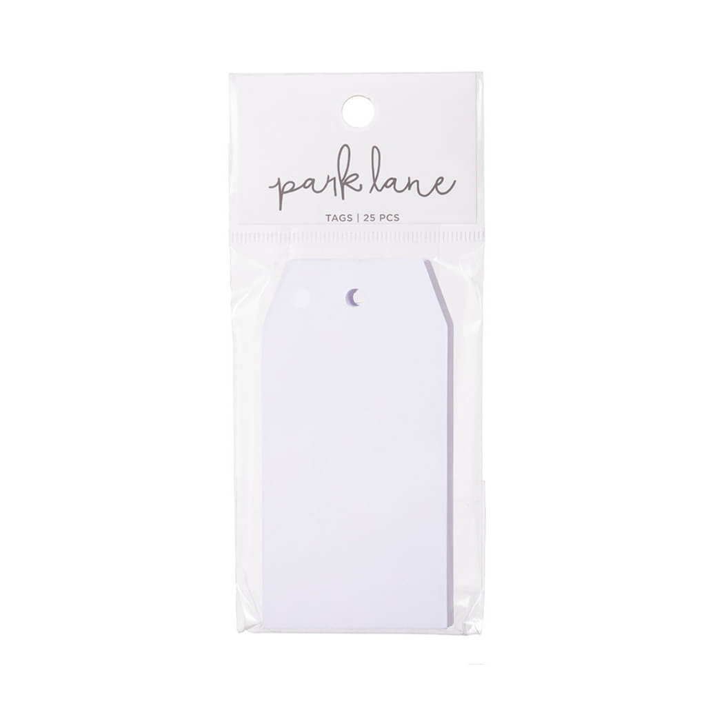 Park Lane Standard Tags Large White 25pcs