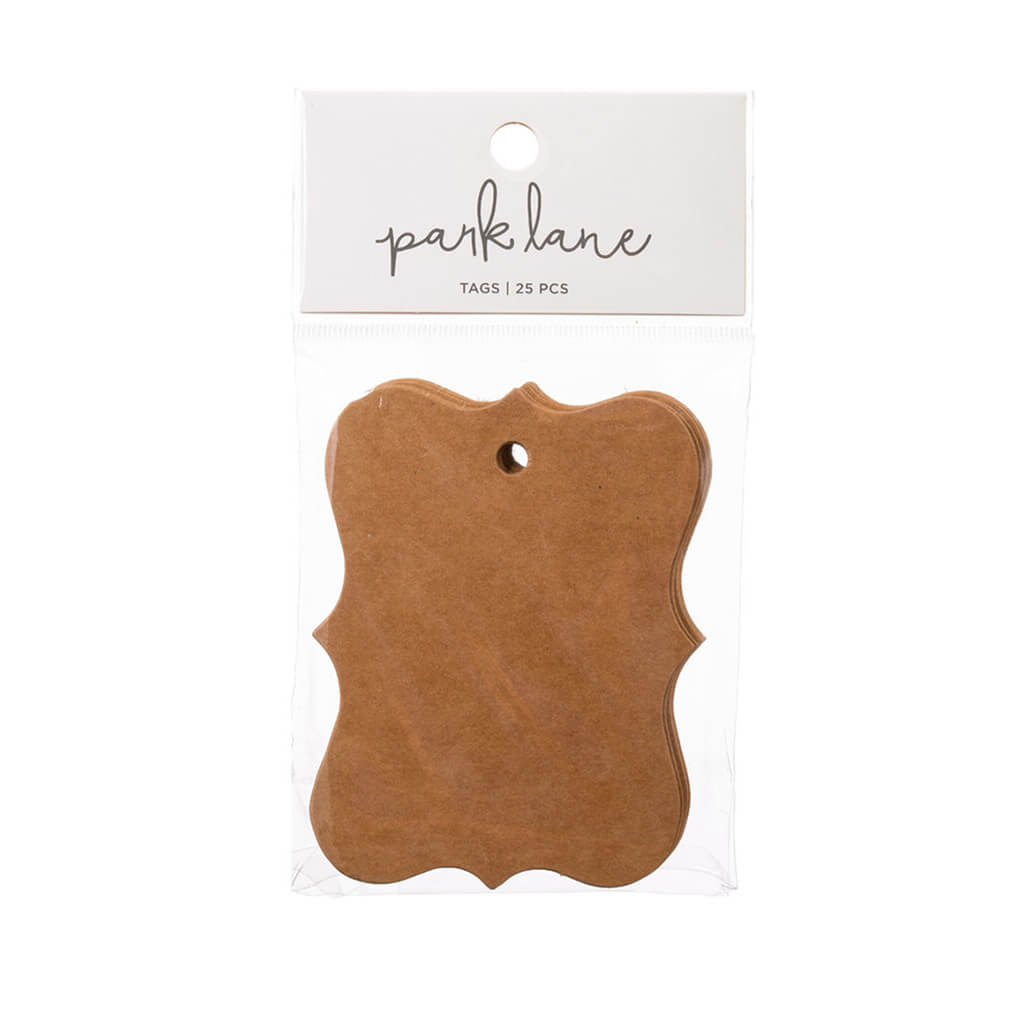 Park Lane Large Tags Scalloped Edge Kraft