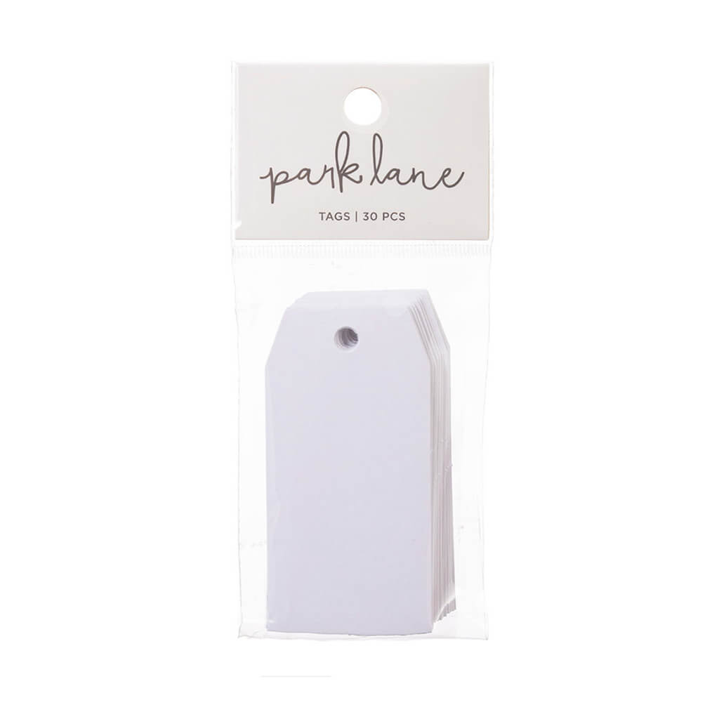 Park Lane Standard Tags White 30pcs