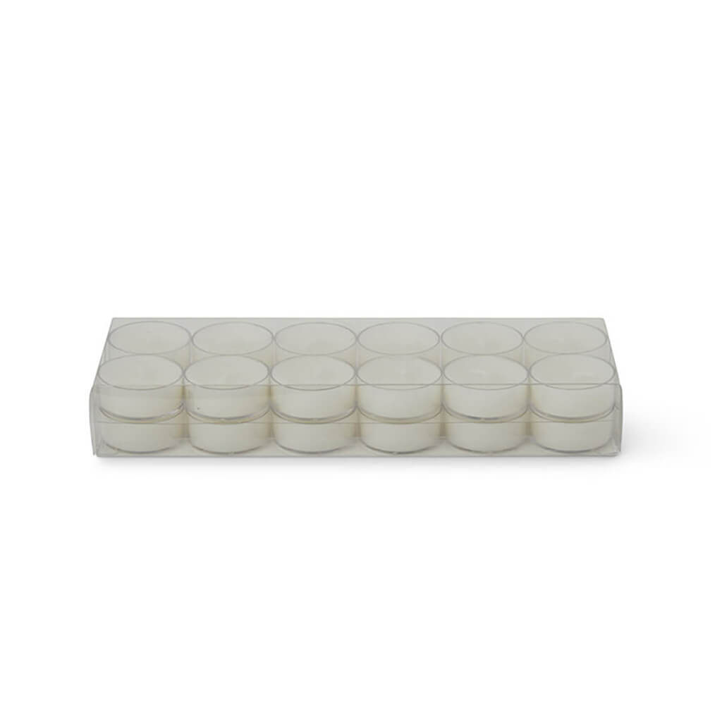 White Unscented Tealights, 24pk