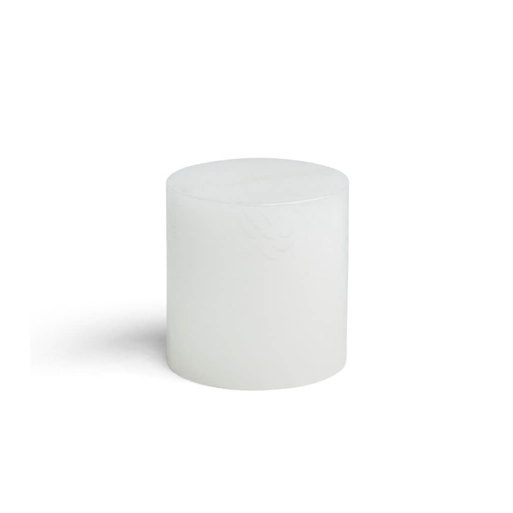 White Unscented Pillar Candle, 4in x 4in