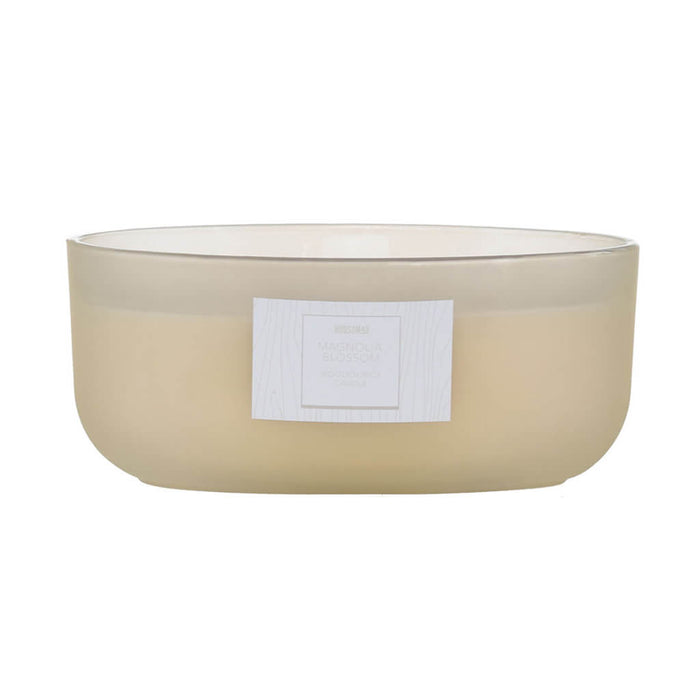 Wood Wick Magnolia Bloom Frosted Scented Dish Candle, 19oz
