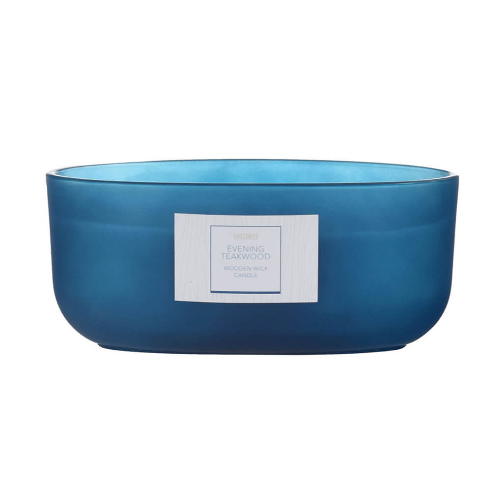 Wood Wick Evening Teakwood Scented Dish Candle, 19oz