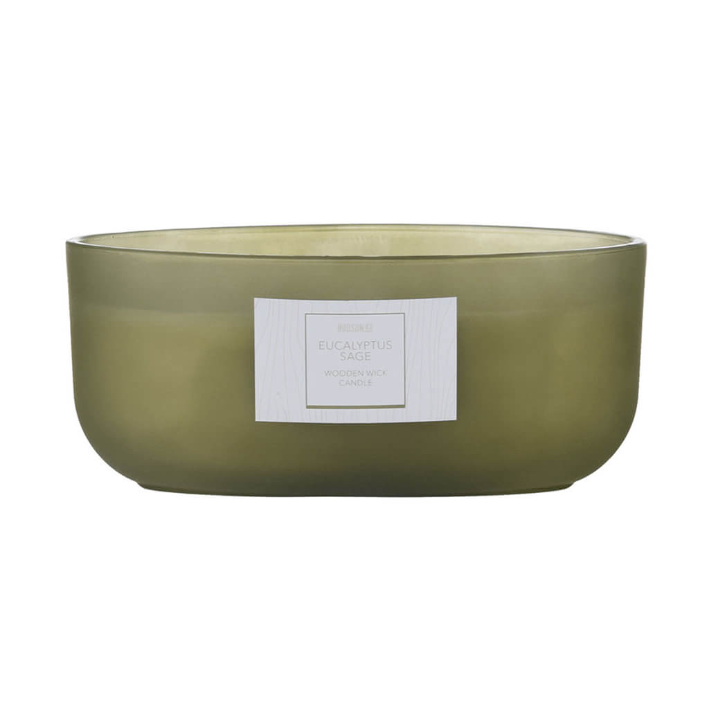 Wood Wick Eucalyptus Sage Scented Dish Candle, 19oz
