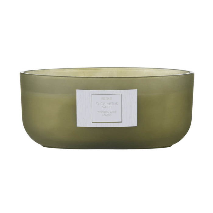 Wood Wick Eucalyptus Sage Scented Dish Candle, 19oz