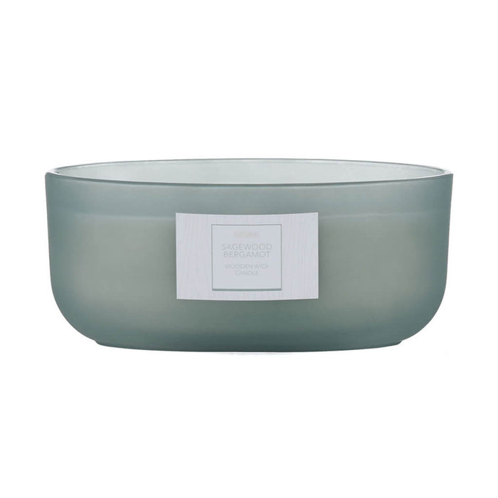 Wood Wick Sagewood Bergamot Scented Dish Candle, 19oz