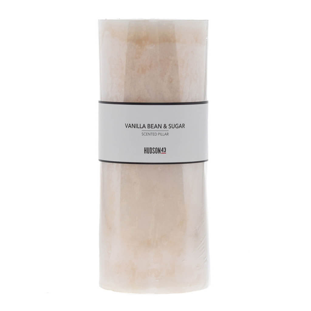 Vanilla Bean Scented Pillar Candle, 4in x 8in