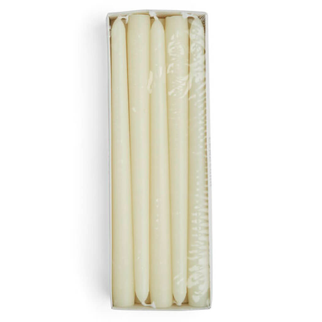 Unscented Ivory Taper Candles 10pk, 10in