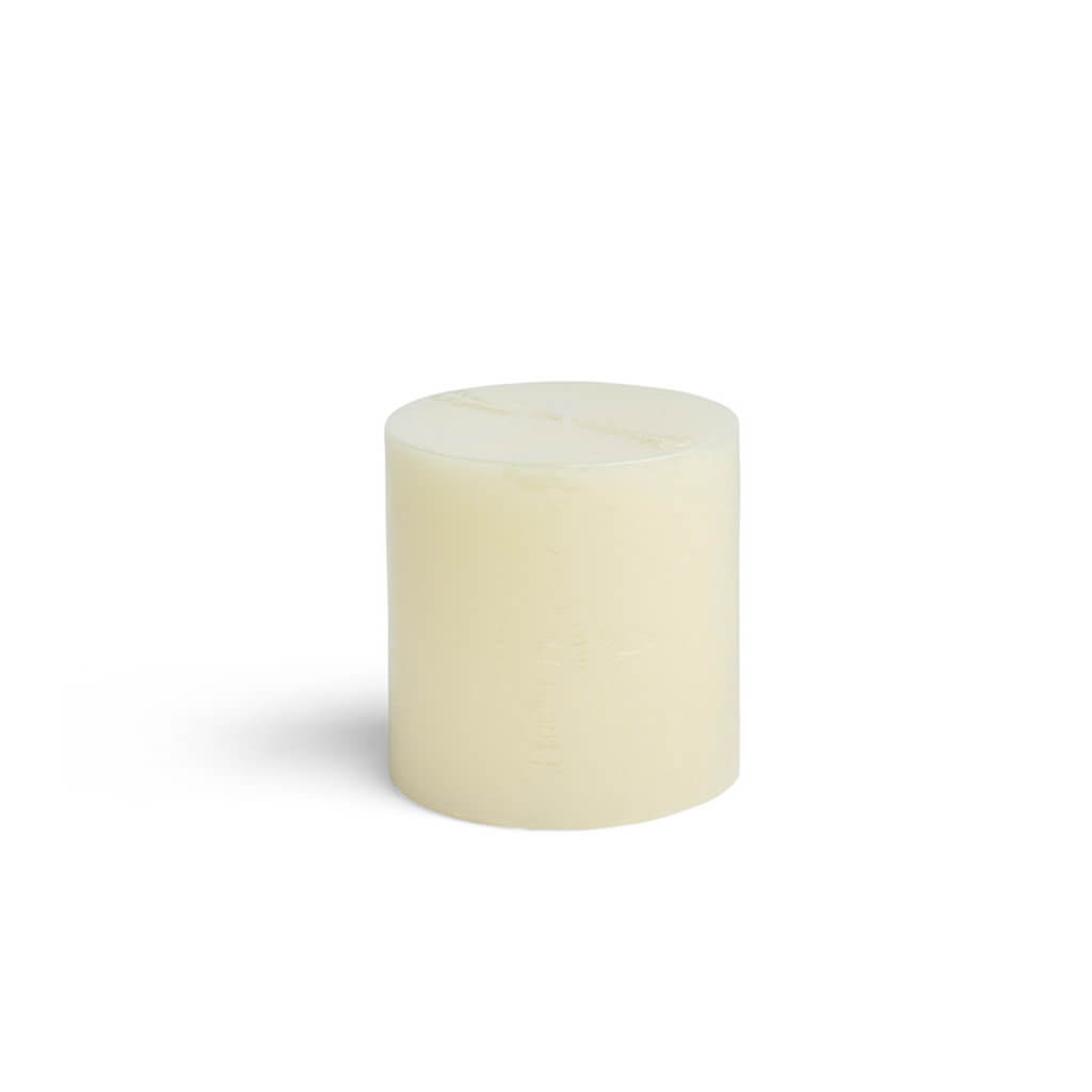 Ivory Unscented Pillar Candle, 4in x 4in