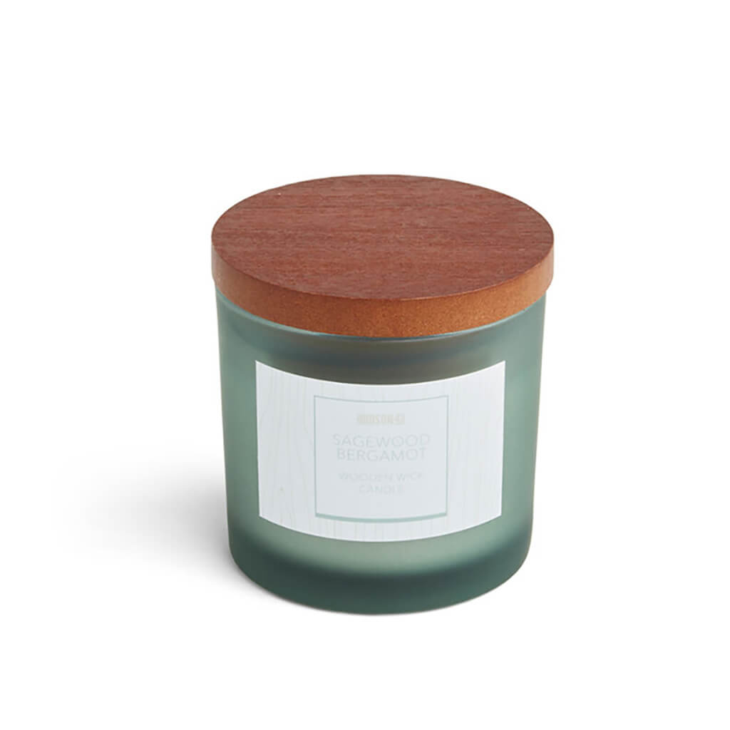 Sagewood Bergamot Scented Wooden Wick Candle, 5oz