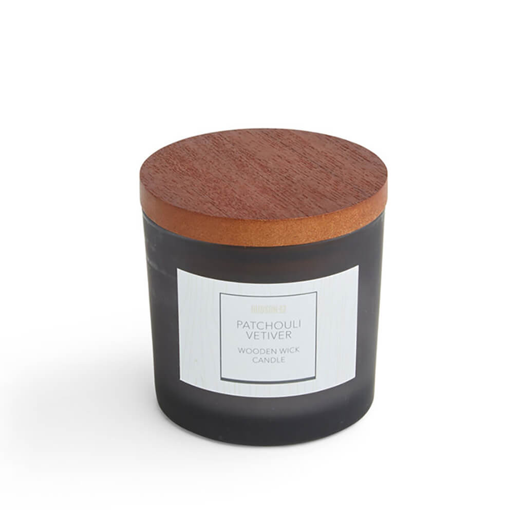 Patchouli Vetiver Scented Wooden Wick Candle, 5oz