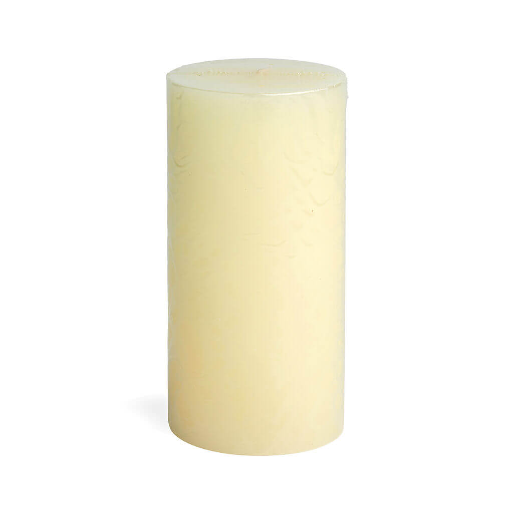 Ivory Unscented Pillar Candle, 3in x 6in