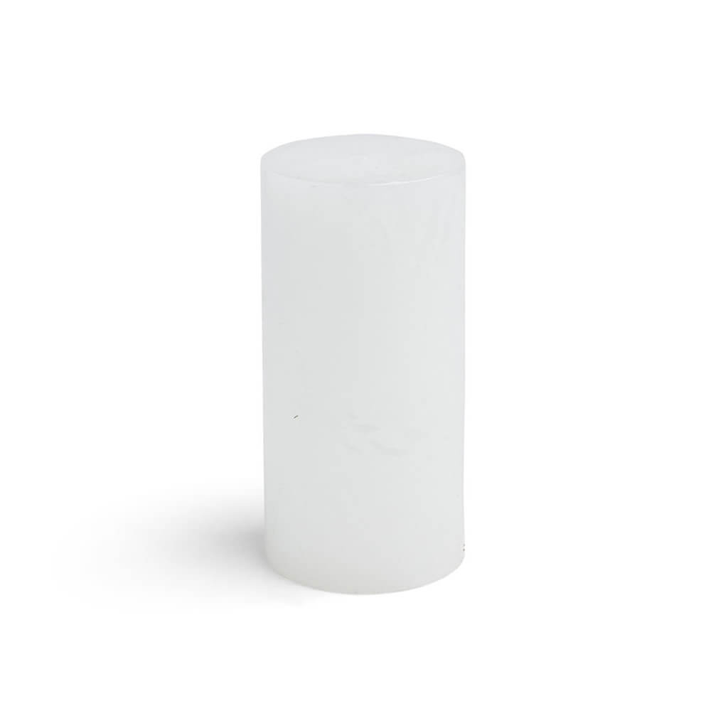 White Unscented Pillar Candle, 3in x 6in