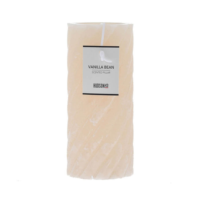 Spiral Scented Pillar Candle Vanilla Bean, 3in x 6in