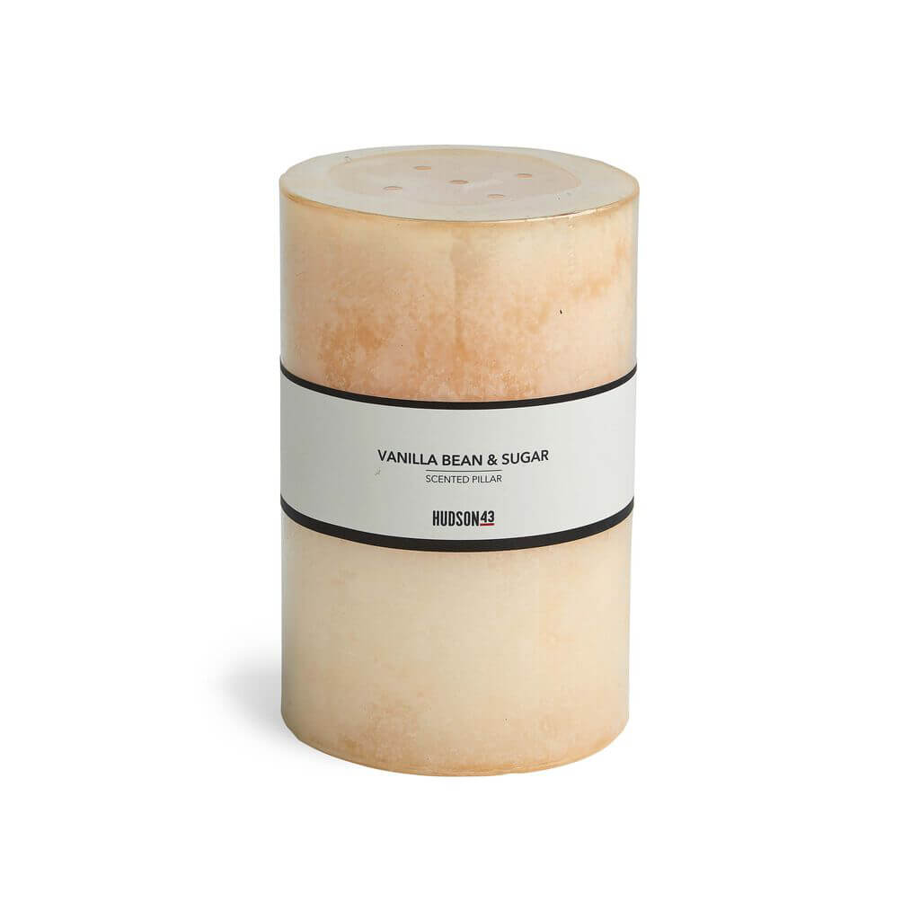 Vanilla Bean Scented Pillar Candle, 4in x 6in