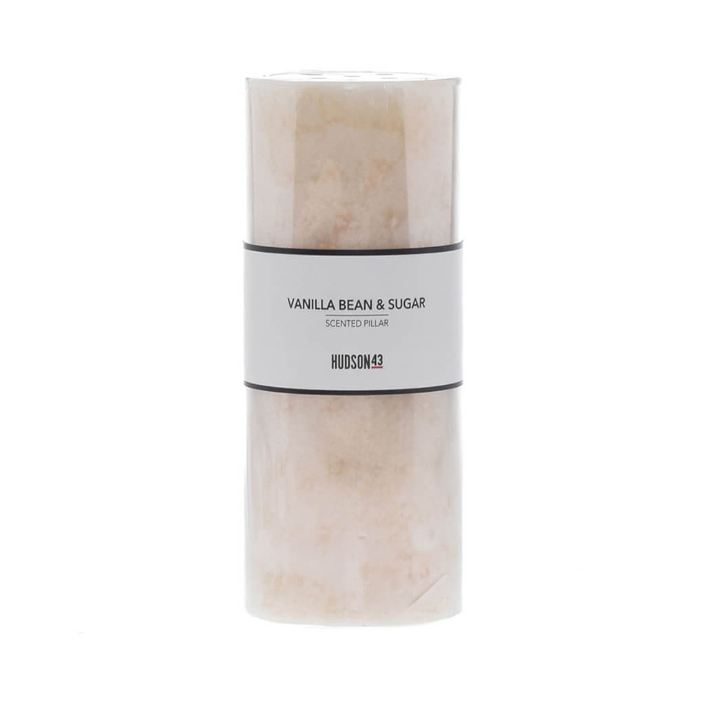 Vanilla Bean Scented Pillar, 3in x 6in