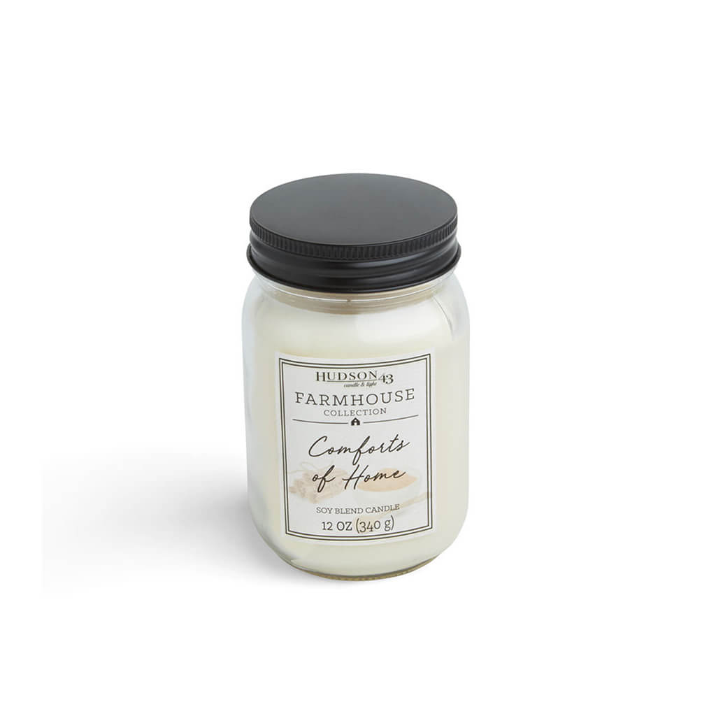 Comforts of Home Scented Mason Jar Candle, 12oz