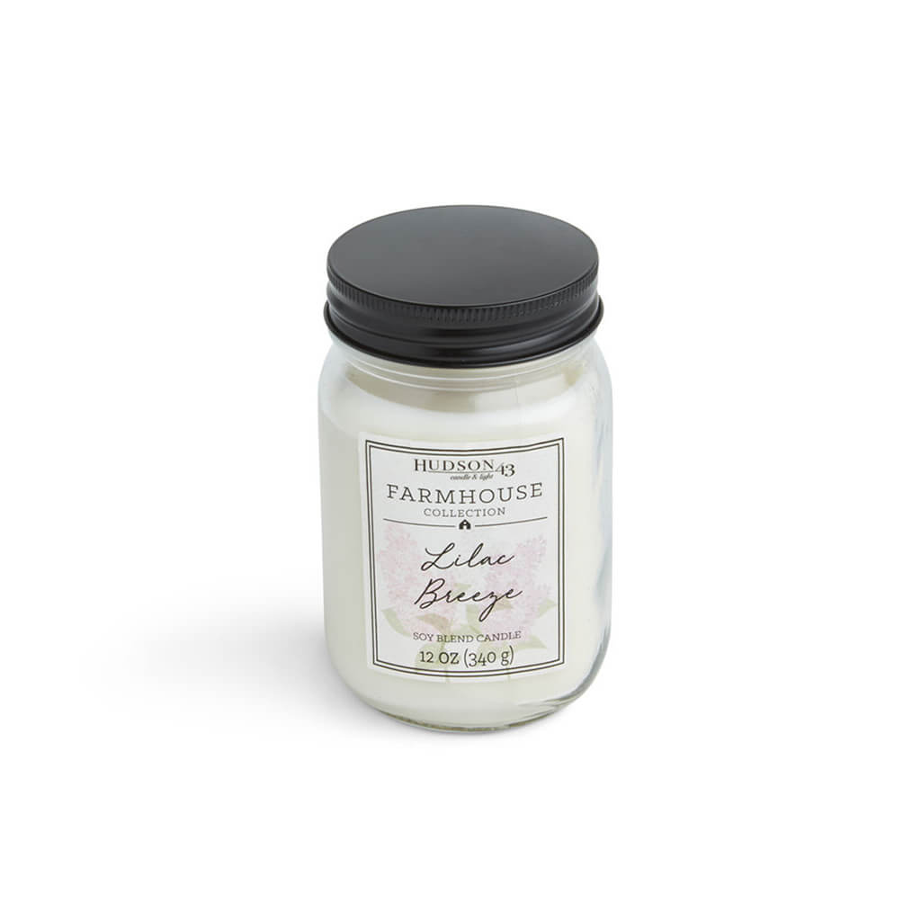 Lilac Breeze Scented Mason Jar Candle, 12oz