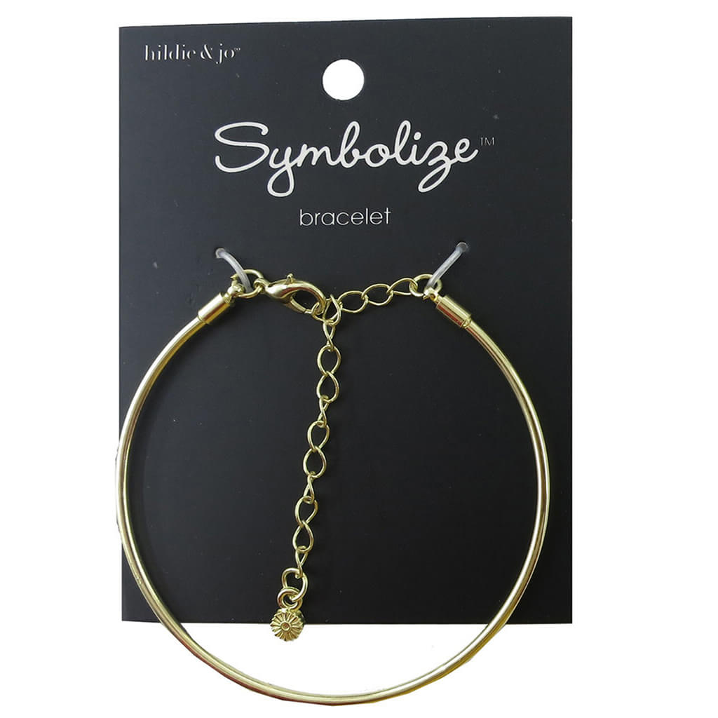 Symbolize 7in Bangle Bracelet -Gold