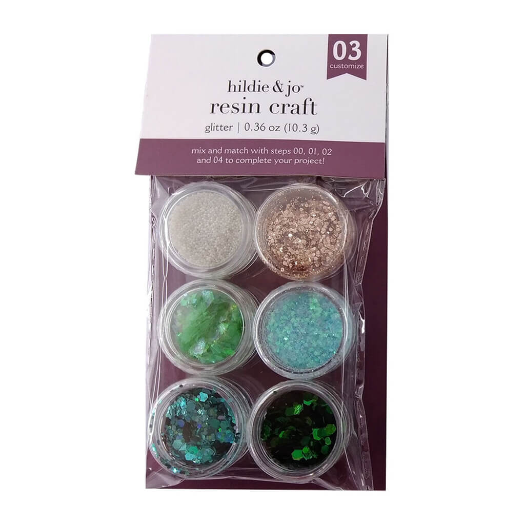 Resin Craft Glitter Seaside 6pcs