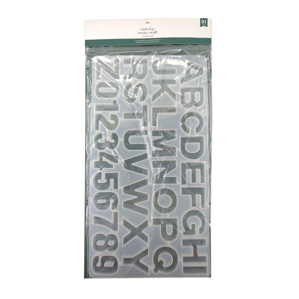 Resin Craft Large Alphabet Silicone Mold