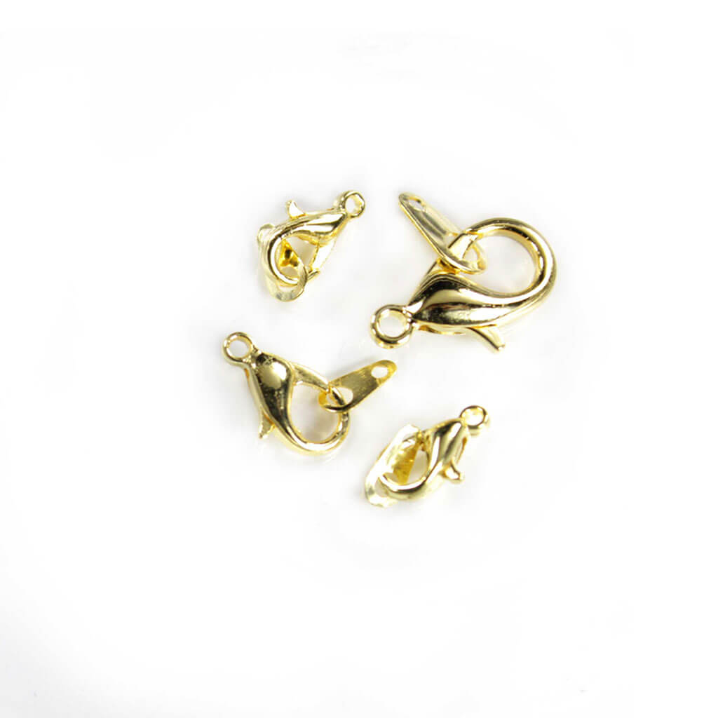 3pk Metal Lobster Clasps -Gold,10mm,12mm,14mm