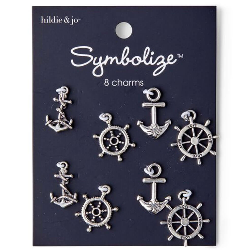 8 pk Nautical Charms - Silver