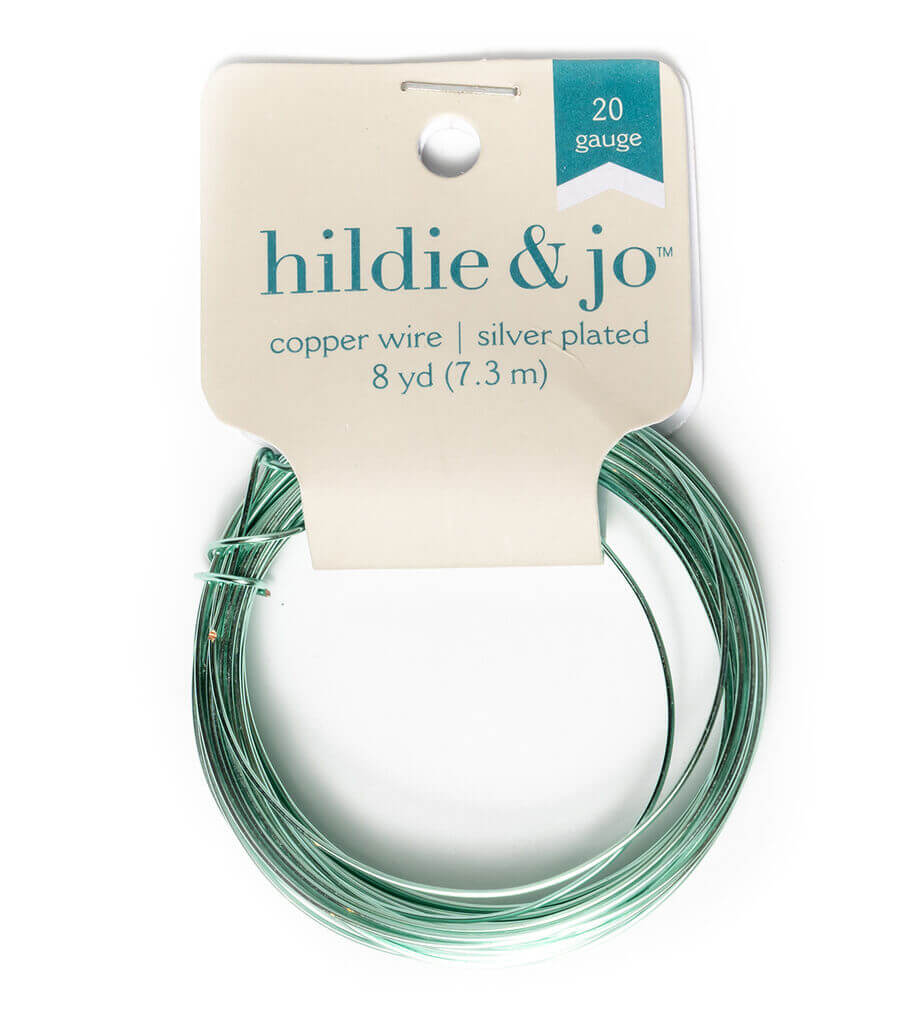 Sea Green Silver Plated Copper Wire 20 Gauge 8yds