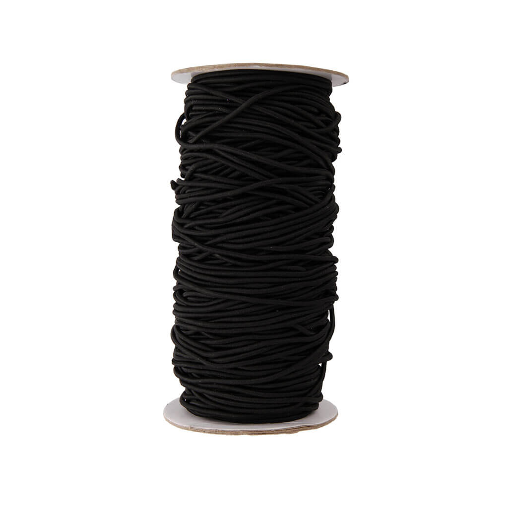 Black Thick Elastic Cord 72yds 2mm