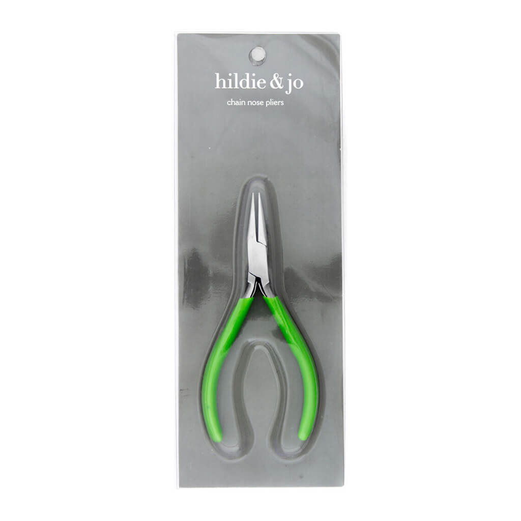 Chain Nose Plier with Green Handle