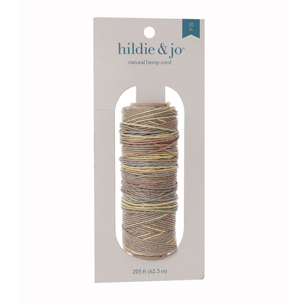 Multicolor Natural Hemp Cord 205ft