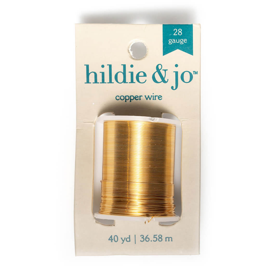 Gold Copper Wire Spool 40yds