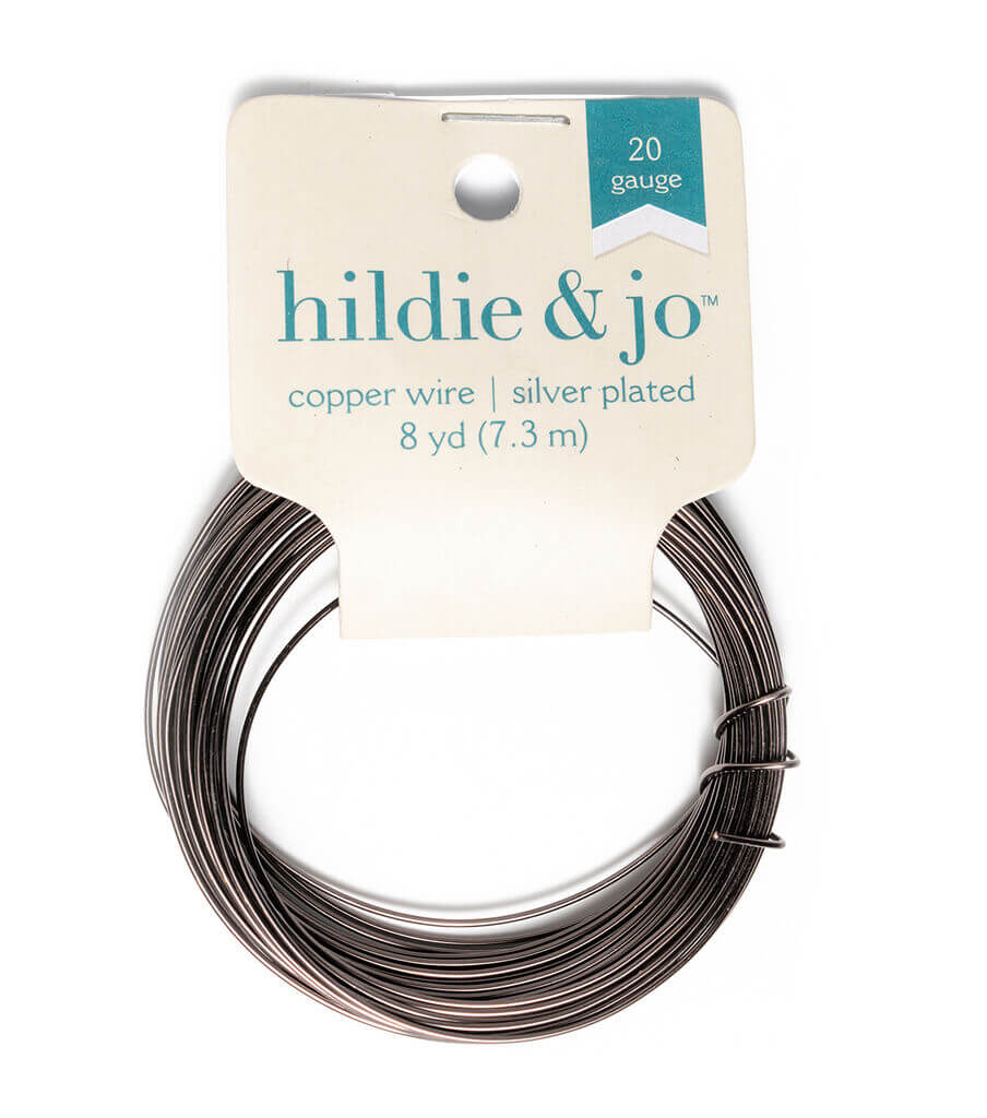 Gunmetal Silver Plated Copper Wire 20 Gauge 8yds