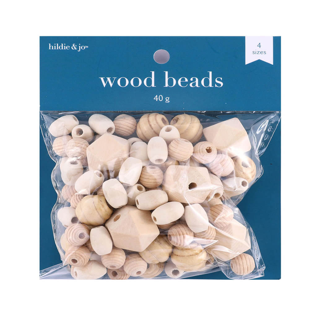 Assorted Wood Beads 1.4oz