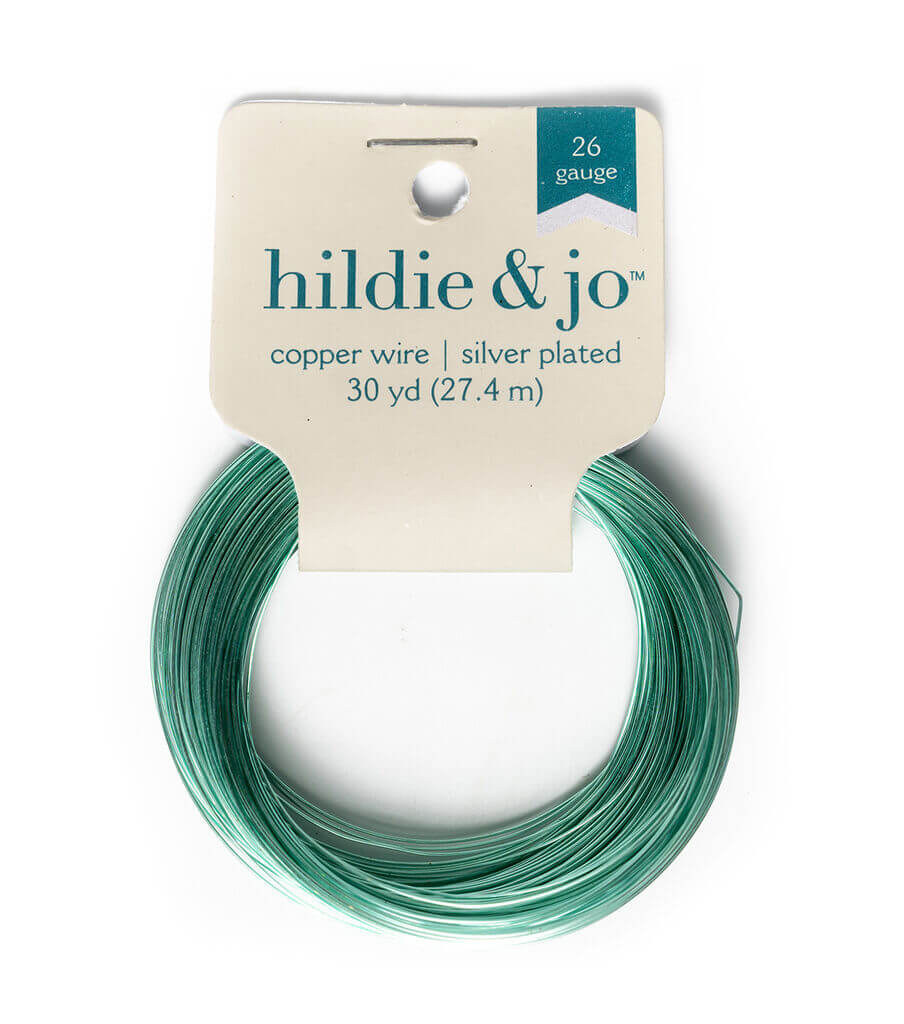 Sea Green Silver Plated Copper Wire 26 Gauge 30yds