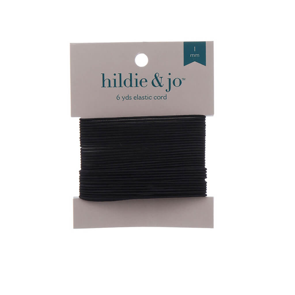 Cords &amp; More Thick Elastic Cord Black