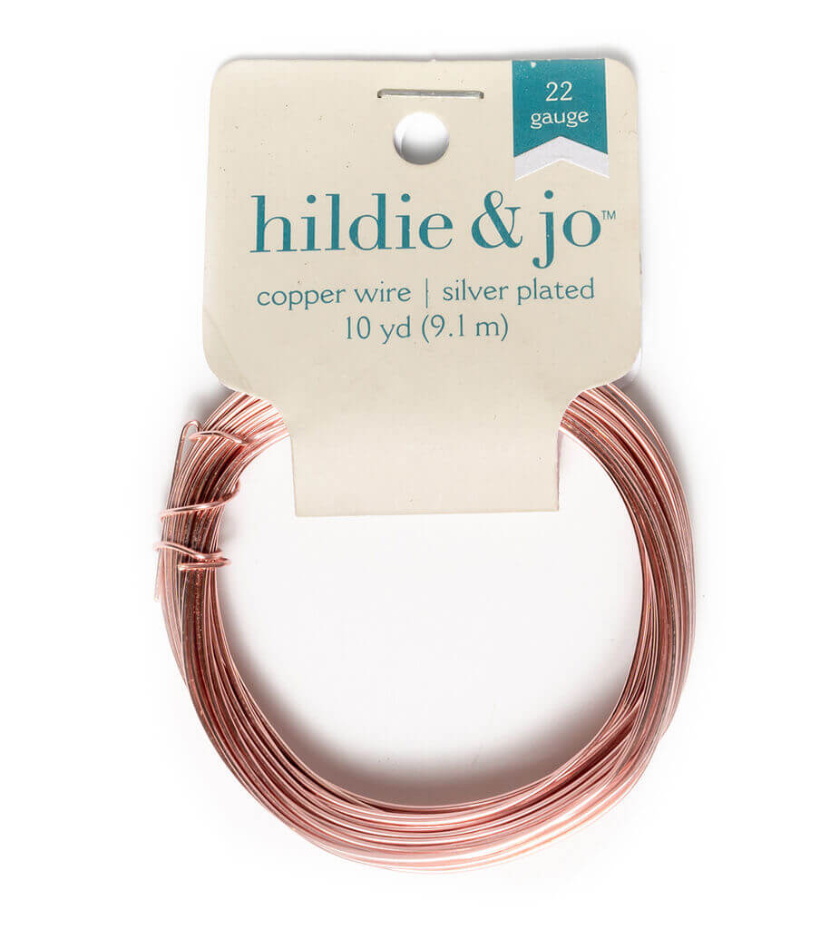 Rose Gold Silver Plated Copper Wire 10yds