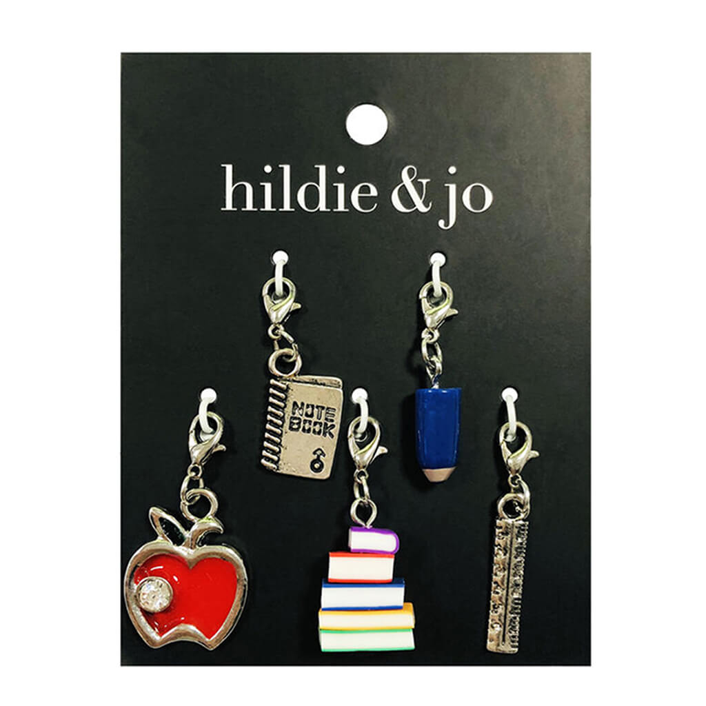 5 pk Teacher Charms - Multi