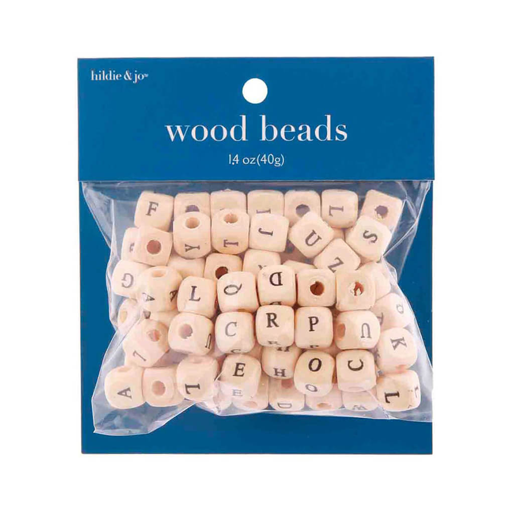Alphabet Wood Beads 1.4oz