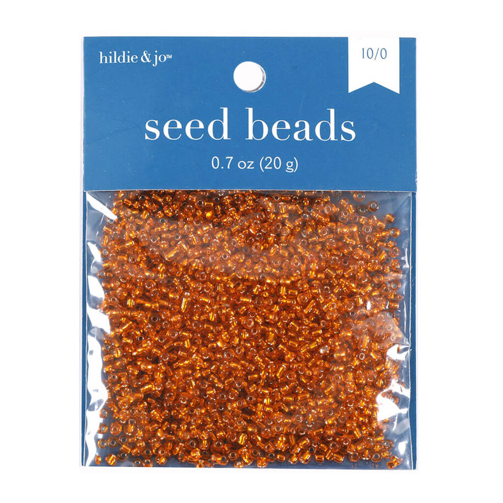 Glass Rocaille Seed Beads 29B-Org 20 Grm/Pk,0.7oz