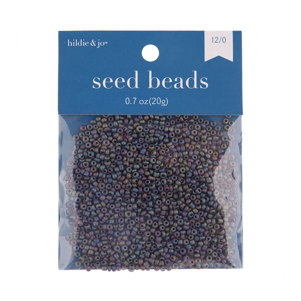 Purple Plated Seed Beads, 10mm