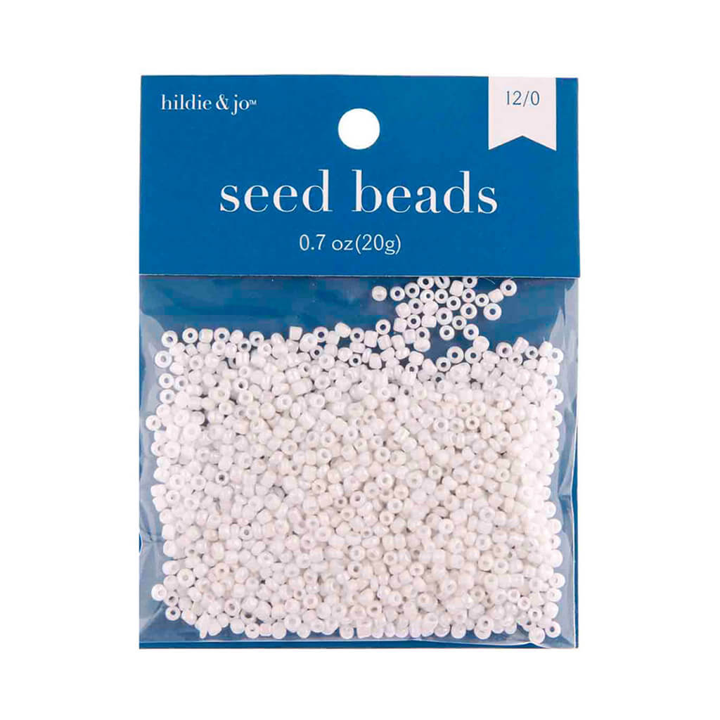 Seed Beads - Iridescent Opaque White